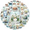 100-Piece Miniature World in a Bottle Sticker Set Drift Bottle Minimalist DIY Journal Decorations Waterproof Stickers view 1