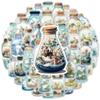 100-Piece Miniature World in a Bottle Sticker Set Drift Bottle Minimalist DIY Journal Decorations Waterproof Stickers view 2