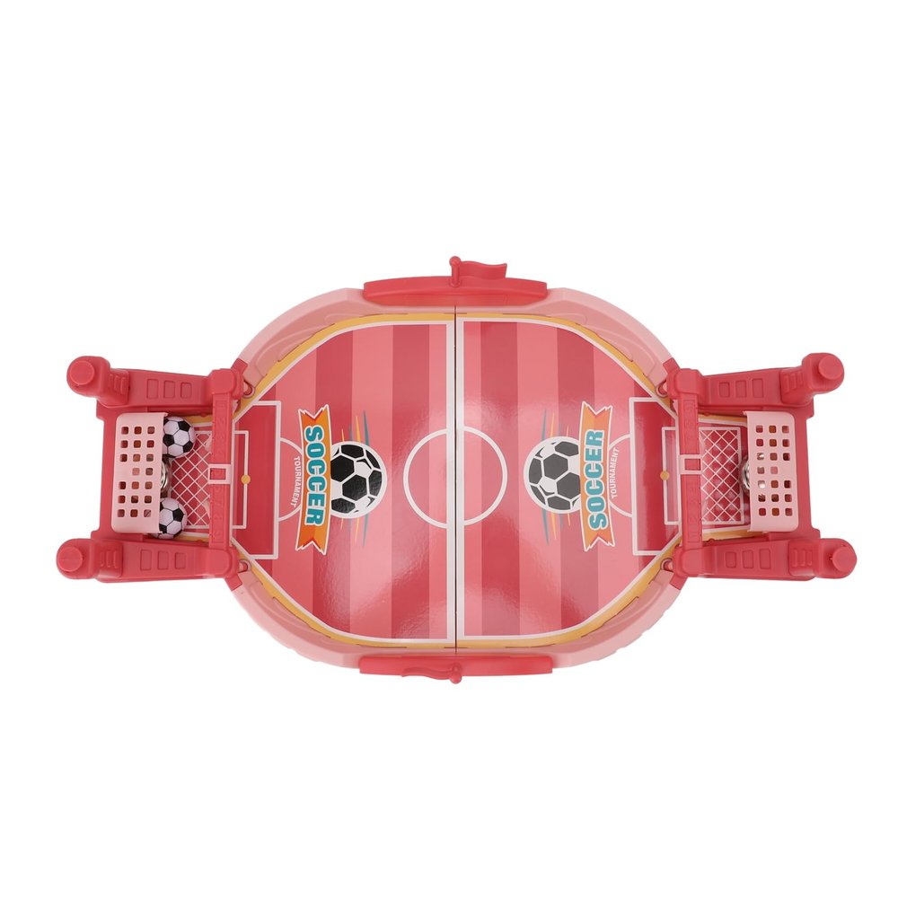 Aqur2020 Miniature Table Football Game, Pink, Interactive Desktop Game for Parents and Kids, Portable, 38x20cm