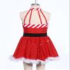 Alvivi Christmas Dance Dress Santa Girls Costume Figure Ice Skating Feather Trims Holiday Party Tutu Dress with Hat Red 4 Years view 4