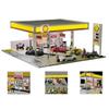 1/64 Shell Gas Station Display Case Gas Station DIY Miniature Model for Adults with LED Effects, Support Customizable and Expandable (1 Cars & 1 Figure Included) view 1