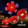 Magic Metaball, Children's Bouncing Ball, Magic Flying Saucer Interactive Pop-Up Transform Toy, Parent-Child Interaction Red Bouncy Ball, Collapsible Time Delay Frisbee Flying Disc Toy with 6 Light view 4
