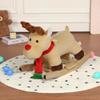 Plush Ride-On Rocker, Soft Seat Safety Belt, Wooden Sled Base, Lullaby Music Ear Button, Toddler Balance Trainer, Hand Grip, Wide Backrest, 110lb Capacity, Ages 1-3, Easy Assembly (Apricot) view 2