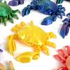 3D Printed Animals Mini 3D Printed Toy Hermit Crab Movable Joints for Home Office Executive Desk Decoration-White||8.5cm view 2