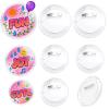 6PCS Photo Buttons for Pictures, 3 Size Clear Acrylic Picture Button Pin, Acrylic Blank Pins Bulk for Crafts Photo, Pictures Acrylicing Button Buckle for Paper Craft, DIY Acrylics Buttonings Buckle view 1