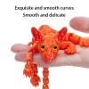 3 d Printed Animals Fidget Animals Sphynx Cat Movable Joints for Home Office Executive Desk Decoration-Luminous Rainbow||29.5cm view 3