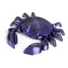 3D Printed Animals Mini 3D Printed Toy Hermit Crab Movable Joints for Home Office Executive Desk Decoration-Laser Purple Black||8.5cm view 1