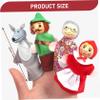 4Pcs/Set Hand Puppets for Kids, Little Red Riding Hood Hand Puppets Toy Interactive Role Playing Cartoon Puppet Theater for Kids Toddler Gifts Storytelling| Puppet Theater for view 2