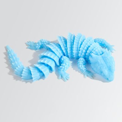 3-d Printed Animals 3-d Printed Stuff Simulated Lizard Articulated Flexible for Home Office Decompression Decor Executive Desk Toys-Luminous Blue