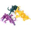 3D Printer Toys 3-d Printed Stuff Mammoth Articulated Flexible for Home Office Executive Desk Decoration Movable Joints-Laser Blue||11.5cm view 2