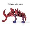 3D Printer Toys 3-d Printed Stuff Mammoth Articulated Flexible for Home Office Executive Desk Decoration Movable Joints-Laser Blue||11.5cm view 4