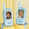 Walkie Talkie for Kids with Video: 2 Pack Rechargeable Toddler Toys with HD Camera & Voice Changer, Long Range Gift Toys for Boy & Girl Age 3-8 for Outdoor Play, Camping (Blue-Blue) view 1