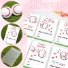 24 Set Sports Valentines Day Cards and Erasers for Kids, Baseball Valentines Day Cards and Erasers Bulk Gifts for Kids School, Classroom Exchange, Party Favors for Boys (Baseball Cards and Erasers) view 3