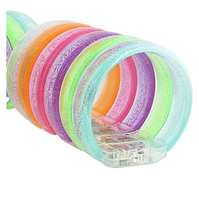 10/20pcs LED Glow Bangle Bracelet Gathering Queue Luminous Flash Bracelet Concert Birthday New Year party decorations(MIX 10-Pieces)