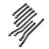 Drfeify Aluminum Alloy RC Chassis Linkage Pull Rod Set for HOBBYPLUS 1/18 4WD CP18P RC Cars, Lightweight Design (Black) view 2