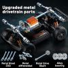1:16 Scale RC Monster Truck, 2.4GHz Remote Control Fast RC Car 36km/h 4WD Off-Road Water-Resistant Electric Powered Vehicle with Dual Batteries, Drift & Off-Road Tires, Metal Drivetrain and LED Lights view 4