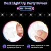 U-MOJOK 8 Pack White Light Up Necklaces Flashing Star Bead Necklaces Glow In The Dark Party Supplies for Weddings Birthday Valentines Mardi Gras July 4th Halloween Christmas view 3