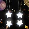U-MOJOK 8 Pack White Light Up Necklaces Flashing Star Bead Necklaces Glow In The Dark Party Supplies for Weddings Birthday Valentines Mardi Gras July 4th Halloween Christmas view 4