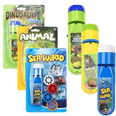 Dinosaur Projector Flashlight, 1 Set Dinosaur Projector Toy with 3 Discs & 24 Patterns, Portable Dinosaur Projector Flashlight, Night Light Technology Toy for Christmas (3 PCS)