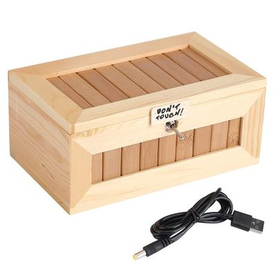Wooden USB Electronic Box Toy, Cute Funny Interac Stress Relief , d Desk with USB ed for Home Car, Box Toy for Birthday