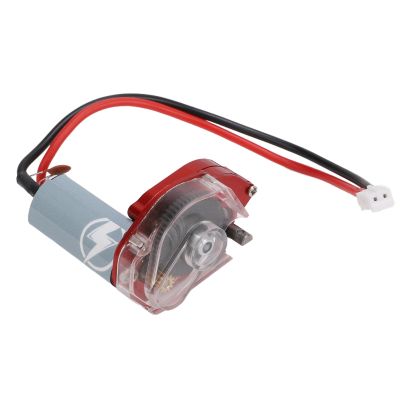 Drfeify RC Transmission with Motor Upgrade, Steel for Axial SCX24 1/24 RC Car, Upgrade for Enthusiasts and Hobbyists (Red)