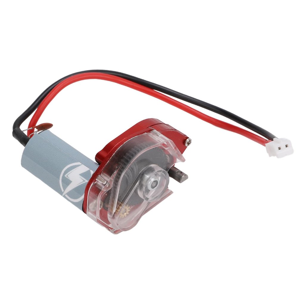 Drfeify RC Transmission with Motor Upgrade, Steel for Axial SCX24 1/24 RC Car, Upgrade for Enthusiasts and Hobbyists (Red)