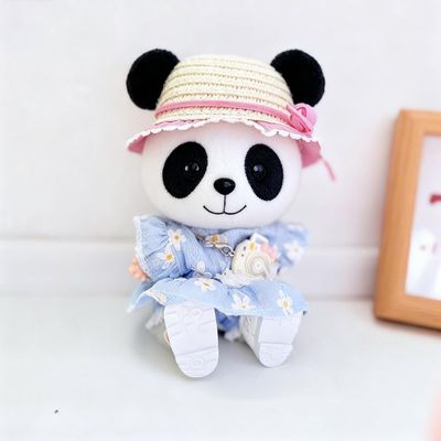 Suitable for 17CM Trendy Doll Clothing, Pants, Shoes, Hats, and Skirts (Flower Suit Blue)
