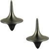 2Pcs Accurate Spinning Top, Portable Precision Metal Spinner, Exquisite Perfect Balance Desktop Gyro, Vintage Totem Zinc Alloy Spinning Top view 1