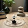 2Pcs Accurate Spinning Top, Portable Precision Metal Spinner, Exquisite Perfect Balance Desktop Gyro, Vintage Totem Zinc Alloy Spinning Top view 3