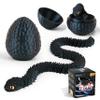 3D Printed Snake Toys with Snake Eggs, Nebula Black Edition Articulated Flexible Snakes, 3D Printed Animals for Desk Decor, Fidget Toys for Teens & Adults, Collector Gift Pack view 1