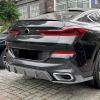 ERIDANUS Auto Accessories for BMW X6 G06 2020-2023 MPRear Bumper Splitter Spoiler Lip (Carbon Fiber Style) ABS 1PCS view 3