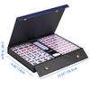 Chinese 1.25"(32MM) Small Royal Azure Mahjong Set with Blue Vinyl Case -152 Melamine Tiles (144 + 8 Blank), Including Dice,Wind indicator,Chips&Mahjong Mat (Majiang)-Collector's Edition for Game Night view 4