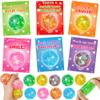 24 Pack Valentines Day Gifts for Kids Classroom Stress Balls with Valentines Cards for Kids School, Stress Relief Squeeze Toys Valentines for Class Party Favors for Boys Girls Classroom Exchange Gift view 1