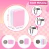 Chinese 1.25"(32MM) Small Pink Mahjong Set with Blue Vinyl Case -152 Melamine Tiles (144 + 8 Blank), Including Dice, Wind indicator,Chips & Mahjong Mat (Majiang)-Collector's Edition for Game Night view 2