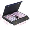 Chinese 1.25"(32MM) Small Pink Mahjong Set with Blue Vinyl Case -152 Melamine Tiles (144 + 8 Blank), Including Dice, Wind indicator,Chips & Mahjong Mat (Majiang)-Collector's Edition for Game Night view 4