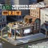MOCBURIKU Wooden Coffee Shop Diorama Kit for 1/64 Diecast Cars, 109Pcs DIY Display Case Garage with LED Lights, 2-Hour Assembly (Coffee Shop) view 2