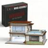 MOCBURIKU 1/64 Wooden Diorama Kit for Diecast Car, Display Case Garage Compatible with Hot Wheels, Built-in LED Lights, Maximum 3 Car Capacity (Villa) view 1