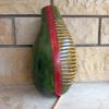 Artisan Hand-Carved Gourd Giro - Green, Red & Natural Finish - Unique Latin American Percussion Instrument view 4