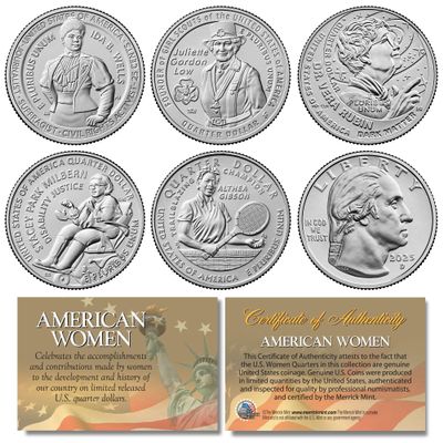 2025 American Women Quarters US Mint 5-Coin Complete Set in Capsules (D-Mint)