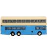 1:110 for Diecast Scale Blue Bus Yellow Roof Simulation Alloy Car Decoration Model Indoor Games view 1