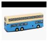 1:110 for Diecast Scale Blue Bus Yellow Roof Simulation Alloy Car Decoration Model Indoor Games view 2