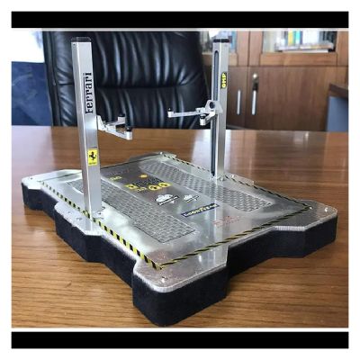 1:18 for Alloy Car Model Maintenance Table DIY Display Rack Lift Garage Scene Props Diorama(Silver B)