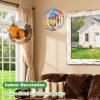 10 Pack 8 Inch Sublimation Wind Spinner Blanks Aluminum Metal Hanging Wind Spinners Sublimation Blanks for Yard Garden Wind Spinner Outdoor Decoration view 4
