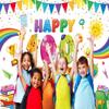 100th Day of School Backdrop Banner Colorful Happy 100th Day of School Photography Background Kids School Classroom Party Decorations Banner Booth Props (7x5FT(82 x 59 inch)) view 2