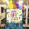 100th Day of School Backdrop Banner Colorful Happy 100th Day of School Photography Background Kids School Classroom Party Decorations Banner Booth Props (7x5FT(82 x 59 inch)) view 4