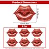 6Pcs Red Lip Balloons, 16 Inch Lips Foil Balloons Cute Kiss Balloons Valentines Day Balloon Kit for Galentines Party Valentine's Day Engagement Wedding Party Decorations view 2