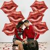 6Pcs Red Lip Balloons, 16 Inch Lips Foil Balloons Cute Kiss Balloons Valentines Day Balloon Kit for Galentines Party Valentine's Day Engagement Wedding Party Decorations view 4
