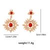 5 * 3.2cm Retro Geometric Sun Pearl Women'S Hollow Pendant Earrings,golden,5 * 3.2cm view 3