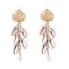 9.4 * 2.3cm Bohemian Shell Alloy Scallop Beach Earrings,golden,9.4 * 2.3cm view 1