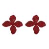 8.4 * 8.6cm Bohemian Metal Flower Earrings For Women,red,8.4 * 8.6cm view 1